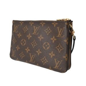 Louis Vuitton Zip Brown Double Reverse Monogram Shoulder Giant Bag